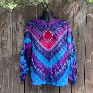 Unisex tie dye Ice dyed handmade size L